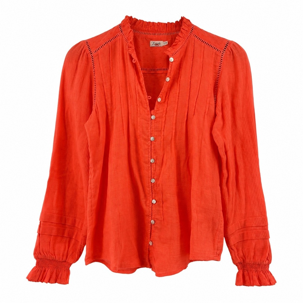 Faherty Willa Ruffle‎ Blouse XS